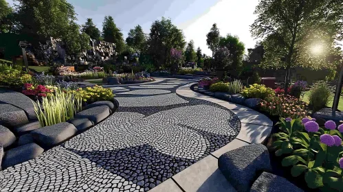 Tranquil Garden Walkway