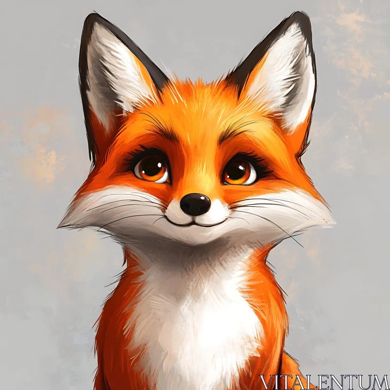 Charming Fox with Expressive Eyes AI Image