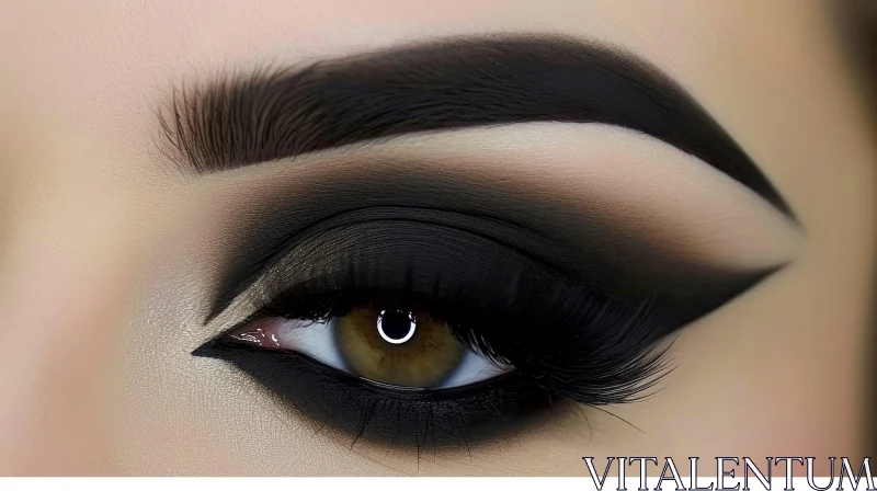 Dramatic Close-Up of a Woman's Eye | Intense Makeup AI Image