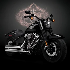 Sleek Black Motorcycle with Chrome Details