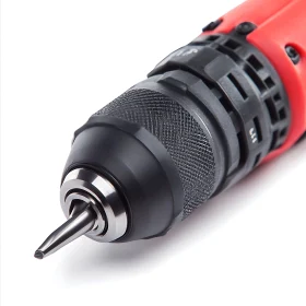 Detailed View of an Electric Drill with Precision Bit