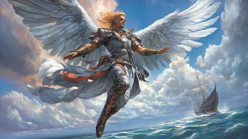 Angel Soaring Above the Ship