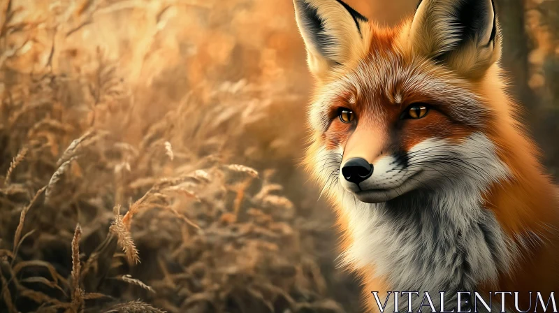 Red Fox in the Wild AI Image