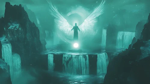 Winged Guardian at the Waterfalls