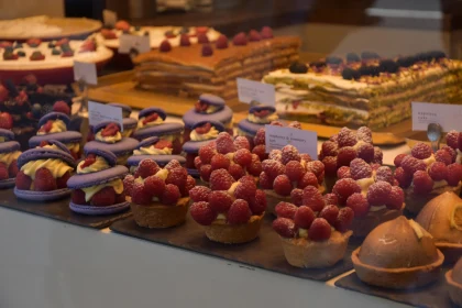 Assorted Pastry Display with Raspberries