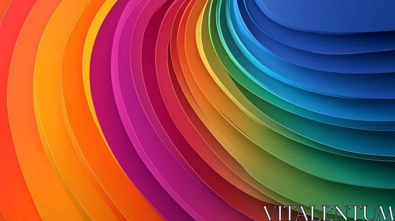 Rainbow Layers Abstract Color Gradients Design AI Image