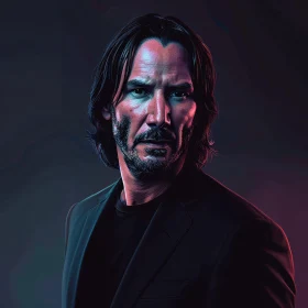 Keanu Reeves Dramatic Portrait