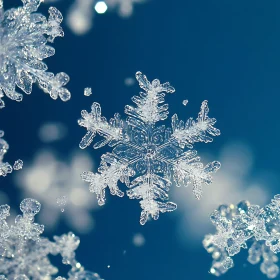 Detailed Snowflake Ice Crystal