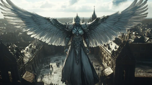 Winged Guardian in the City