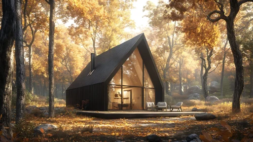 A-Frame Cabin in the Woods