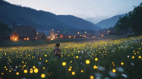 Child in Field of Lights