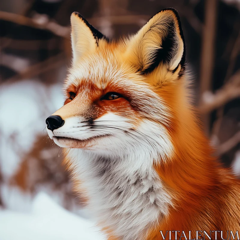 Fox in Winter Wonderland AI Image