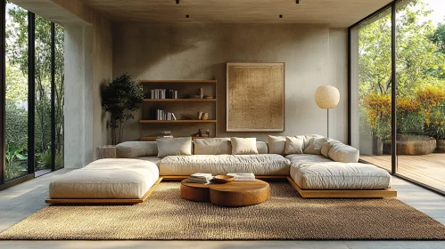 Modern Interior with Comfortable Couch