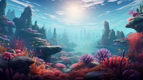3D Underwater Coral Landscape - An Artistic Representation