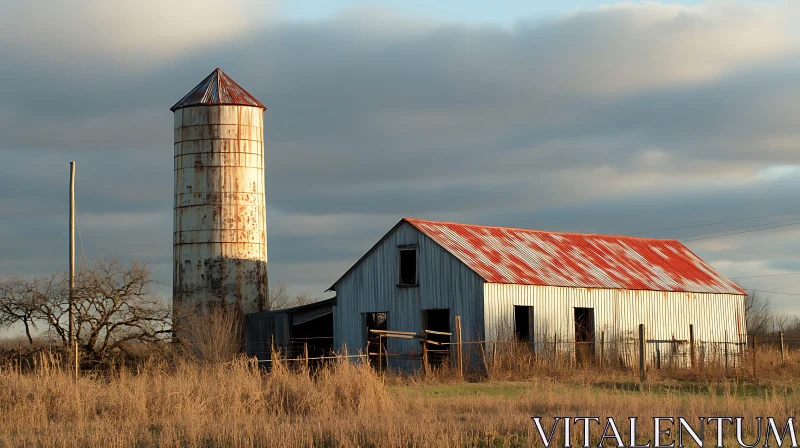 Old Farm in the Countryside AI Image