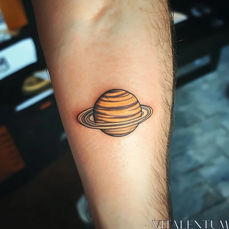 AI ART Beautiful Saturn Tattoo Art