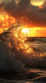 Sunset Waves in Motion