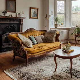 Cozy Interior with Antique Furniture