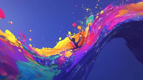 Colorful Paint Wave