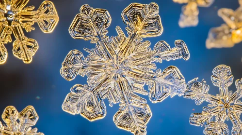 Detailed Snowflake Macro Image