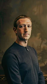 Mark Zuckerberg in a Reflective Stance