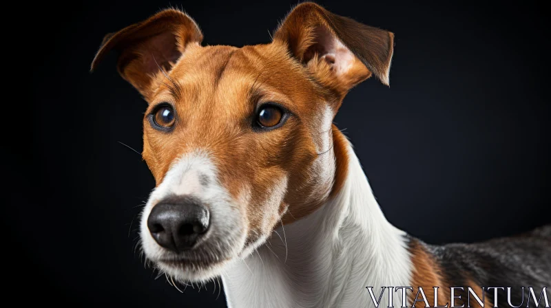 Captivating Canine Portrait with Softbox Lighting AI Image
