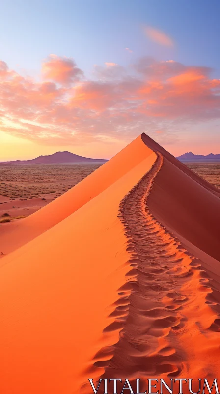 Captivating Sunrise Over Sand Dunes - Nature Art AI Image