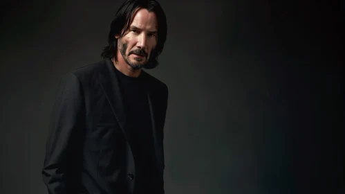 Keanu Reeves - Serious and Intense Gaze