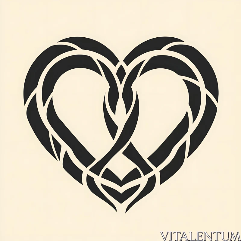 Bold Abstract Heart Design AI Image