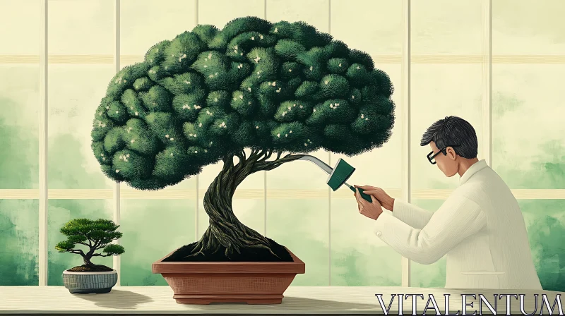 Bonsai Tree Cultivation AI Image