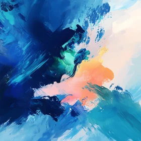 Colorful Brushstroke Abstract Painting