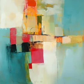 Colorful Geometric Abstract Painting