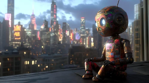 Urban Robot: Rooftop Reflections