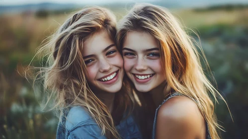 Two Smiling Women with Blonde Hair