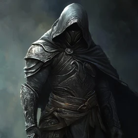 Dark Knight with Hooded Cloak