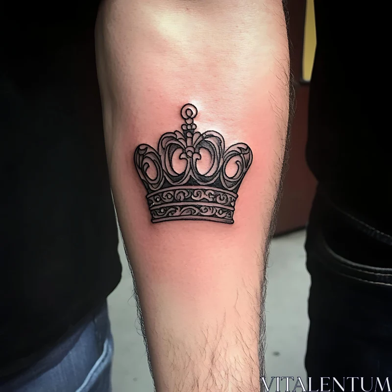 Crown Tattoo on Inner Arm AI Image