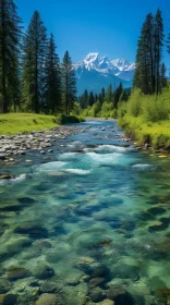 Emerald and Turquoise River: A Captivating Naturalist Aesthetic