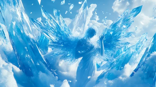 Frozen Angel in a Sky of Ice