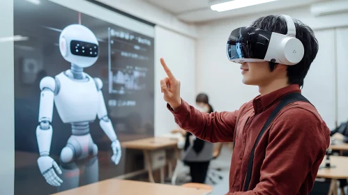 Virtual Reality Classroom Robot Interaction