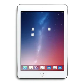 White Tablet with Nebula Wallpaper