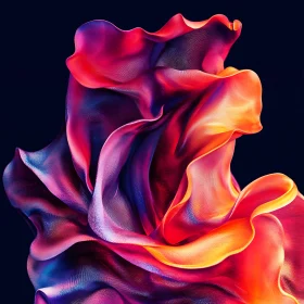 Colorful Abstract Art with Elegant Flowing Shapes