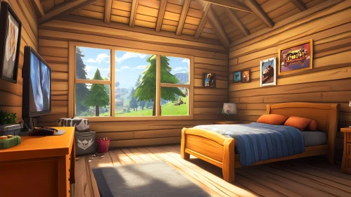 Rustic Bedroom Interior