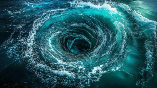 Whirlpool Vortex in Turquoise Waters