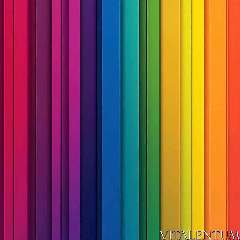 Rainbow Spectrum of Colors AI Image