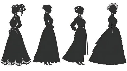 Vintage Women Silhouettes