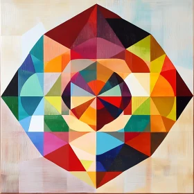 Colorful Symmetric Geometric Pattern Art