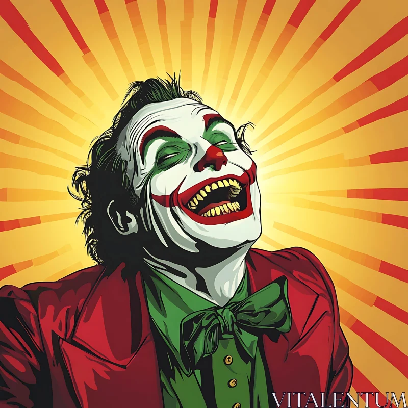 AI ART Joker's Maniacal Laughter Artwork