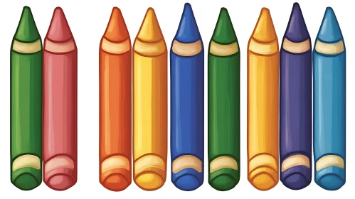 Colorful Crayon Array: A Palette of Possibilities