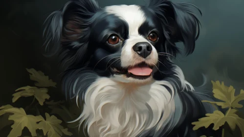 Charming Black Dog Portrait - A Captivating Digital Art Piece