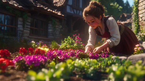 Blossoming Beauty: A Gardener's Touch